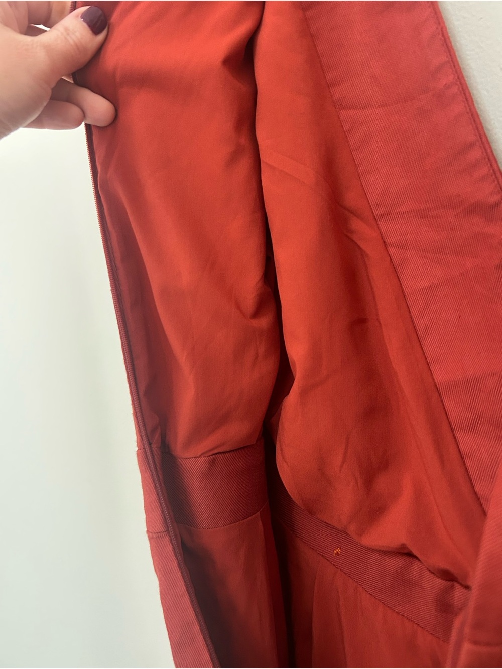 long tall sally Rust Red Sleeveless Wrap-Front Midi A-Line Dress - Picture 6 of 6